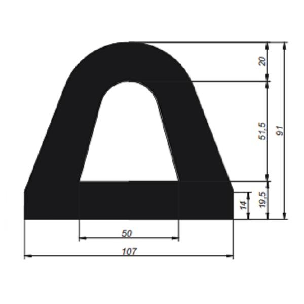 Thumb do produto Defensa Industria Naval e Outros 107x91mm (2.5mt) EPDM MGO