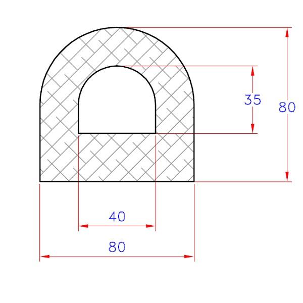 Thumb do produto Defensa Industria Naval e Outros  80x80mm 1/2 cana MGO