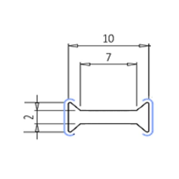 Thumb do produto Perfil PVC Cabine de Duche (policarbonato cristal) 10mm (3Mt) MGO