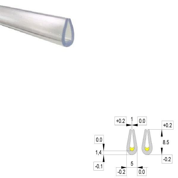 Thumb do produto Friso Plastico G/lamas c/Autocolante Transparente 5x8.5mm MGO